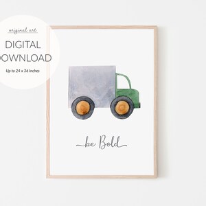 LKW-Kindergarten Druck, Kindergarten Kunst, druckbare Kunst, Spielzimmer Kunst, Transport Raum Dekor, Auto Themenzimmer, jungen Kinderzimmer, große junge Zimmer