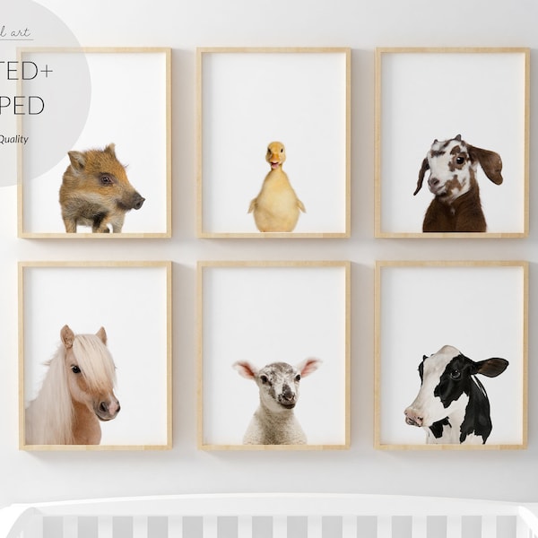 Farm Animal Print Etsy UK