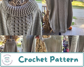 PATRÓN DE CROCHET: El Lujoso Poncho Julie - Prenda de Invierno - Patrón de Ganchillo para Principiantes - Gran Regalo - Confección Rápida - Patrón de Prenda Fácil