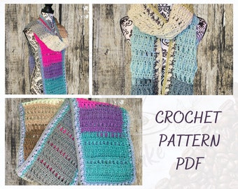 CROCHET PATTERN: A Latte Texture Scarf - Quick Make - Beginner Friendly Pattern - Easy Crochet Scarf - Great Gift - Quick Handmade Gift