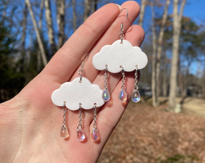 серьги облачка