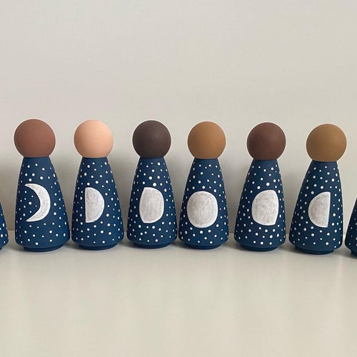 Phases of order the Moon Peg Doll Set