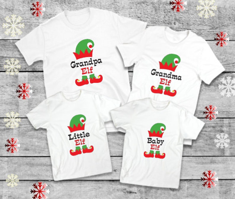Elf Christmas Family Matching Shirt Christmas Gift Family Etsy - me elf t shirt roblox