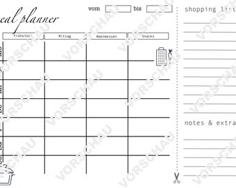 Schlichte Plane Zum Ausdrucken Pdf By Ivasplankunst On Etsy