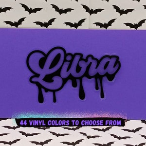 Zodiac Astrology Horoscope Air Sign Libra Goth Witchy Boho Constellation Decor Small Gift 5&quot;-inch Decal Sticker Holographic Glitter Vinyl