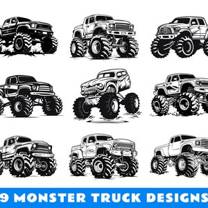 Monster Truck SVG Cut File for Cricut, Off Road Clipart, Pickup Truck Svg, Big Truck Svg, Monster Truck Shirt, Big Wheels Svg