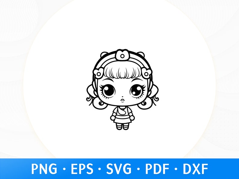 Little Baby Dolls Svg, Doll Silhouette Cut Files, Cute Girls Png, Cute ...