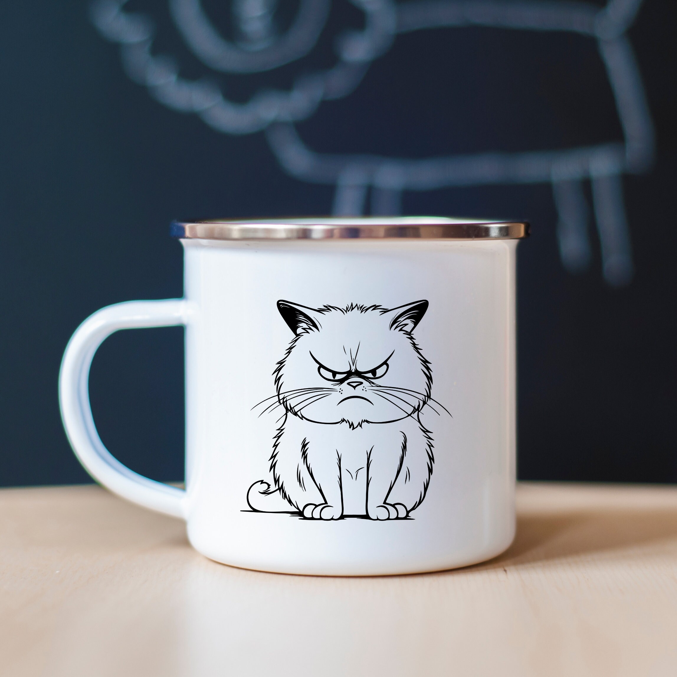 Grumpy Cat SVG Clipart: Angry Cat Vector Art (digital Download) - Etsy