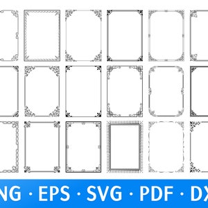 Dekorativer Rahmen SVG, Rechteckiger Rahmen SVG, Blumenrahmen SVG, Vintage Rahmen SVG, Viktorianischer Rahmen SVG, Ornamente SVG, Hochzeitsrahmen vektor