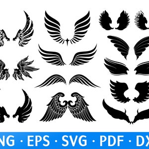 Angel Wings Svg Bundle, Angel Wings Clip Art, Wings Cut File For Silhouette, Angel Wings Bundle, Wings Svg Png Dxf, Memorial Svg, RIP Svg