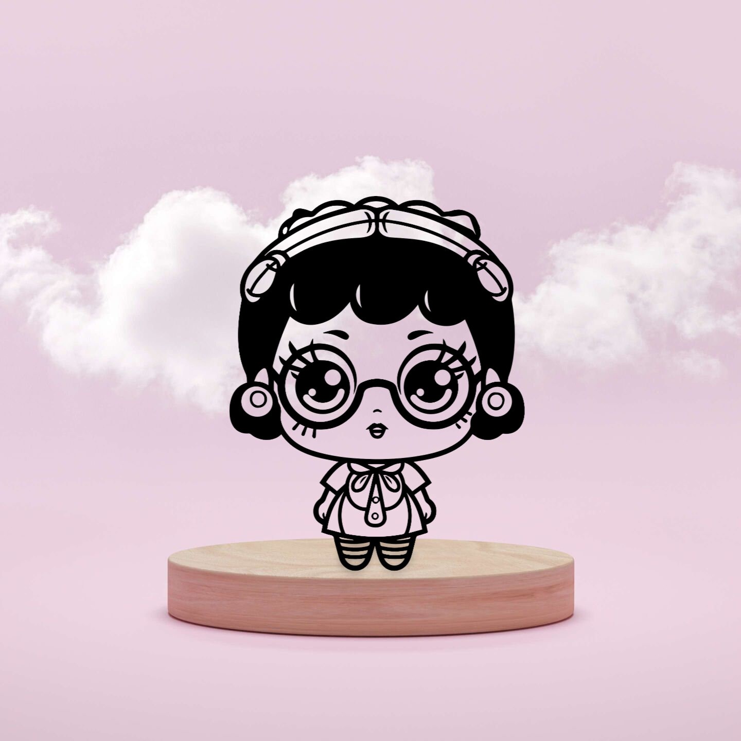 Doll SVG, Cute Baby Girl Png, Doll SVG Cut File for Cricut, Little ...