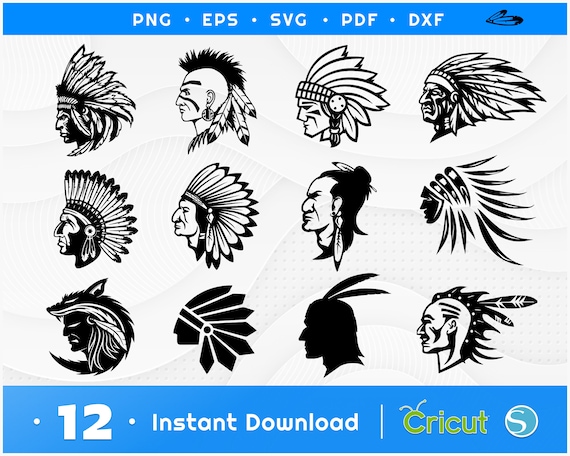 Download Native American Svg Bundle Native Svg Headdress Svg Indian Etsy