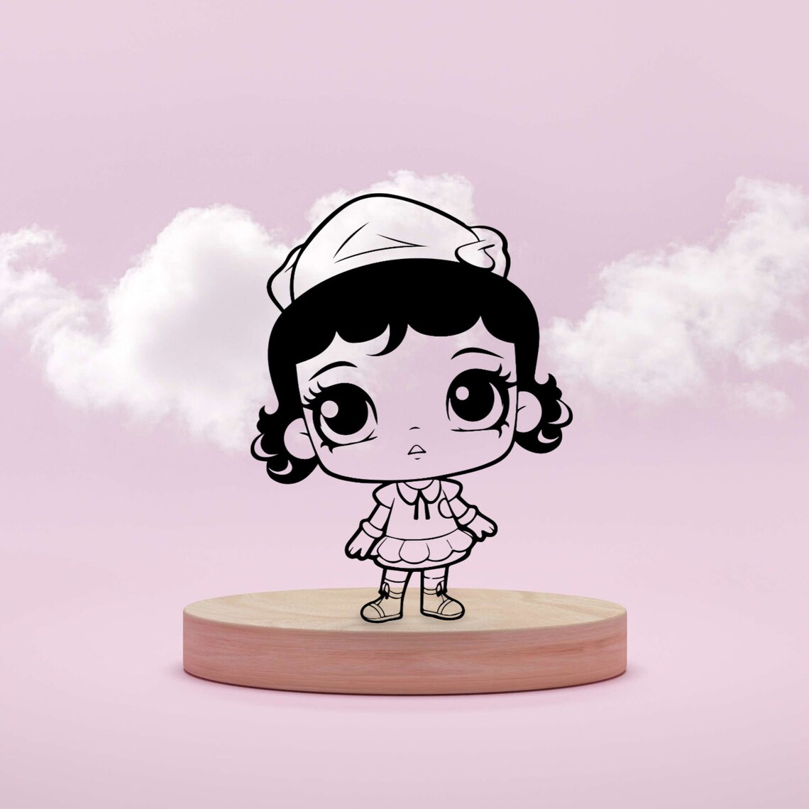 Doll SVG, Cute Baby Girl Png, Doll SVG Cut File for Cricut, Little ...