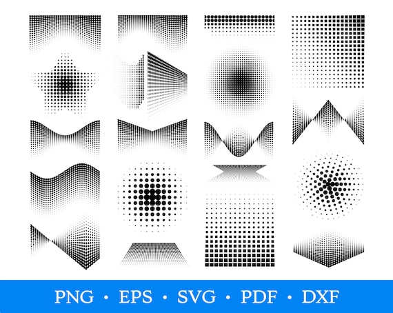 Halftone Dots SVG: Comic & Dotted Patterns (digital Download