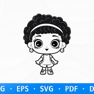 Doll Svg & Png, Baby Doll Clipart, Little Girl Vector Image, Cute Doll ...