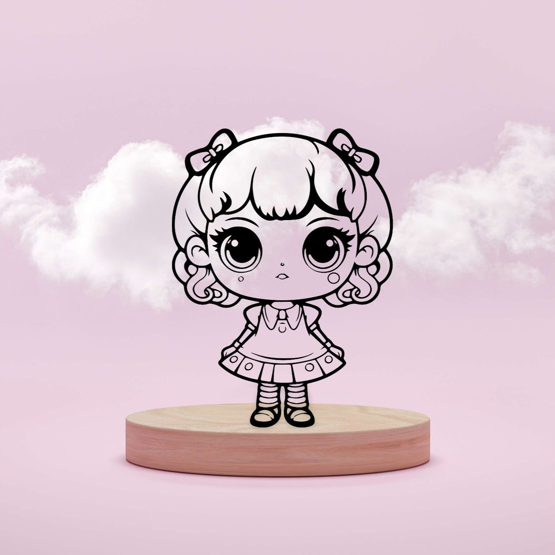 Doll SVG, Cute Baby Girl Png, Doll SVG Cut File for Cricut, Little ...