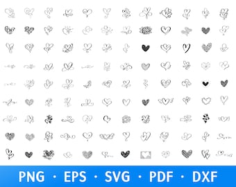 Heart Clipart SVG, Heart Doodle Svg, Heart Clipart, Hand Drawn Heart Svg, Open Heart Svg, Sketch Heart Svg, Love Svg, Valentine Svg