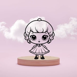 Doll SVG, Cute Baby Girl Png, Doll SVG Cut File for Cricut, Little ...