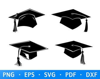 L'obtention du diplôme casquette SVG Bundle, promotion de 2026 Clipart, Silhouette de l'obtention du diplôme, fichier de coupe Cricut de gâteau, PNG senior