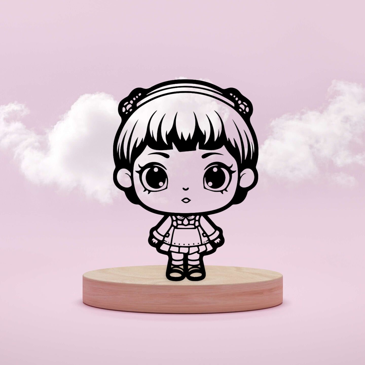 Doll SVG, Cute Baby Girl Png, Doll SVG Cut File for Cricut, Little ...
