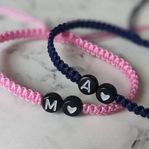 Paare Armbänder | Passende Armbänder| Initial Armbänder | Freundschaftsarmband| Personalisierte Makramee geknotete Armband