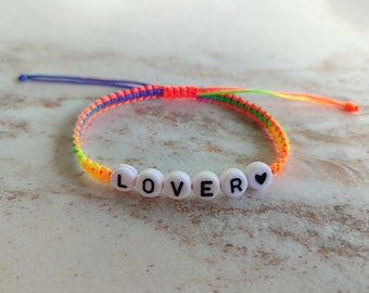 Lover heart bracelet/ Couples bracelet/ Macrame knotted bracelet with fully adjustable closure