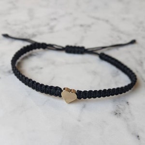 Love heart bracelet/ Couples bracelet/ Macrame knotted bracelet with fully adjustable closure