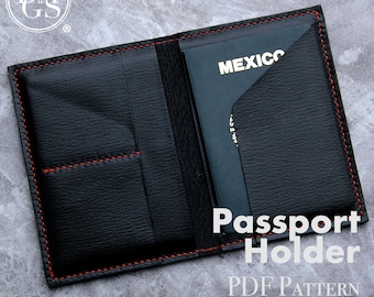 Modèle en cuir pour porte-passeport : créez votre propre couverture de passeport avec cet élégant modèle en cuir PDF ! - Téléchargement PDF instantané !