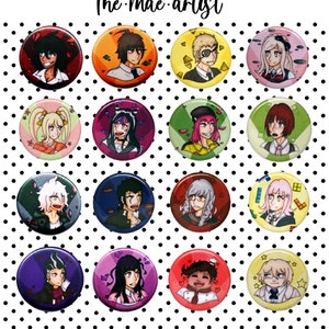 Danganronpa V2 Character Pins