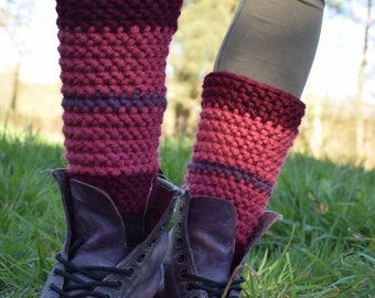 Jambières tricotées, guêtres fait à main, jambières au crochet, cadeaux pour elle, cadeau pour elle