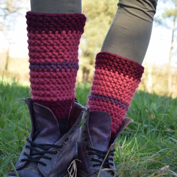 Jambières tricotées, guêtres fait à main, jambières au crochet, cadeaux pour elle, cadeau pour elle