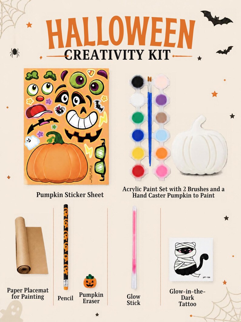 Set of 30 Paint Your Own Pumpkin Craft Kit Party Favors Art Party Goody ...
