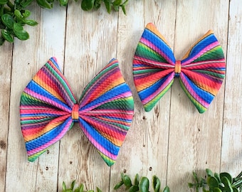 Serape Hair Bow | Style #1 | Completely Sewn Bow
