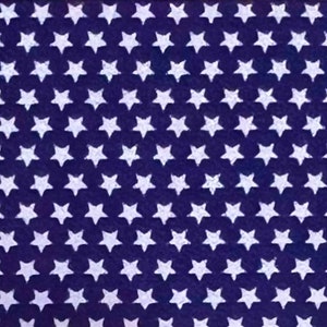 Stars Print Bullet Textured Liverpool Fabric | Half Yard 18” x 56” | Cuts are NOT continuous. | 4th of July Themed Print