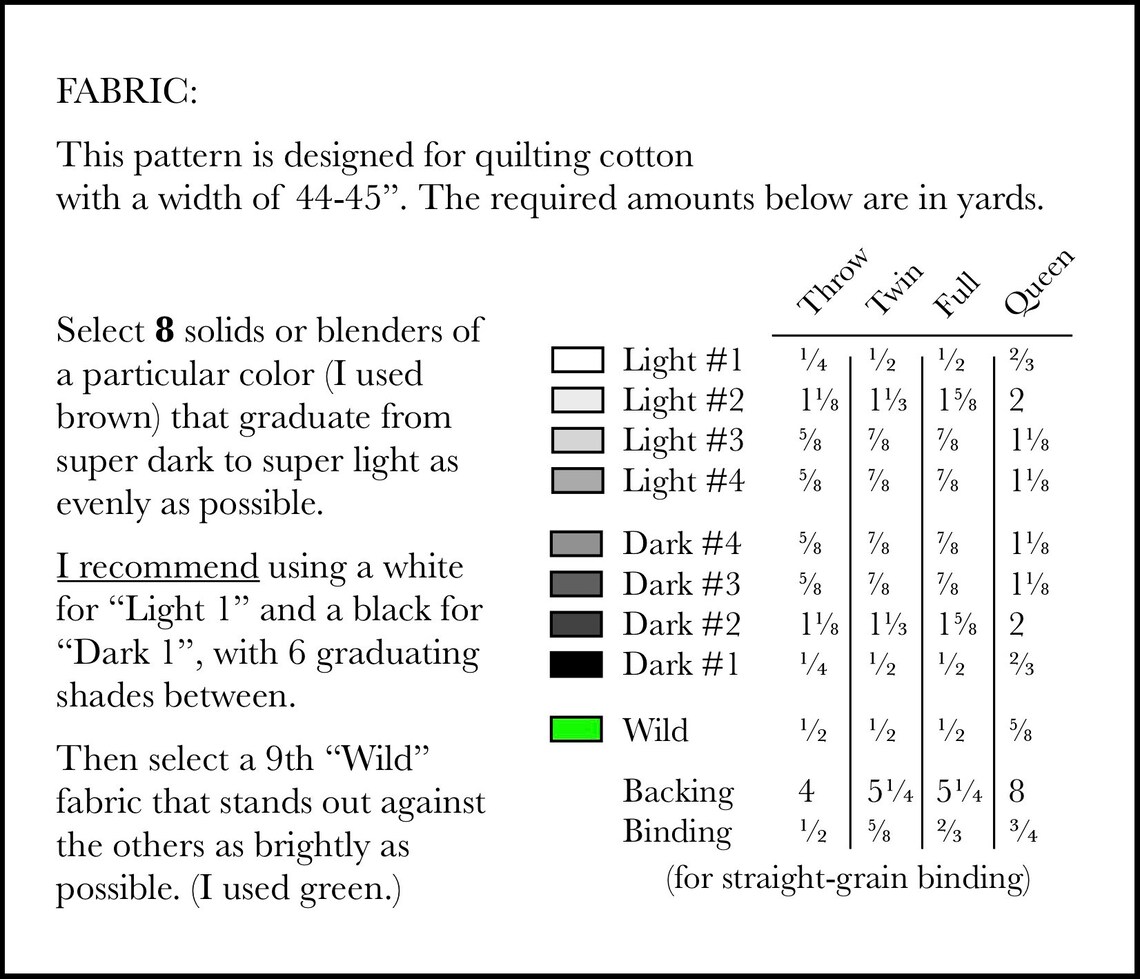 D5 Color Map Pattern D5 Quilt Pattern (PDF) - Diabolical Double Disappearing Diagonal ...