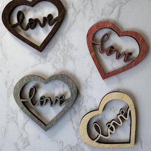 Rustic Wood Heart Confetti: Wedding Table Scatter