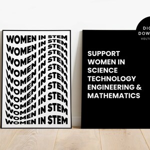 Support women in stem Print | Women in stem | stem women | Instant Download | Digital Download | PDF,JPG