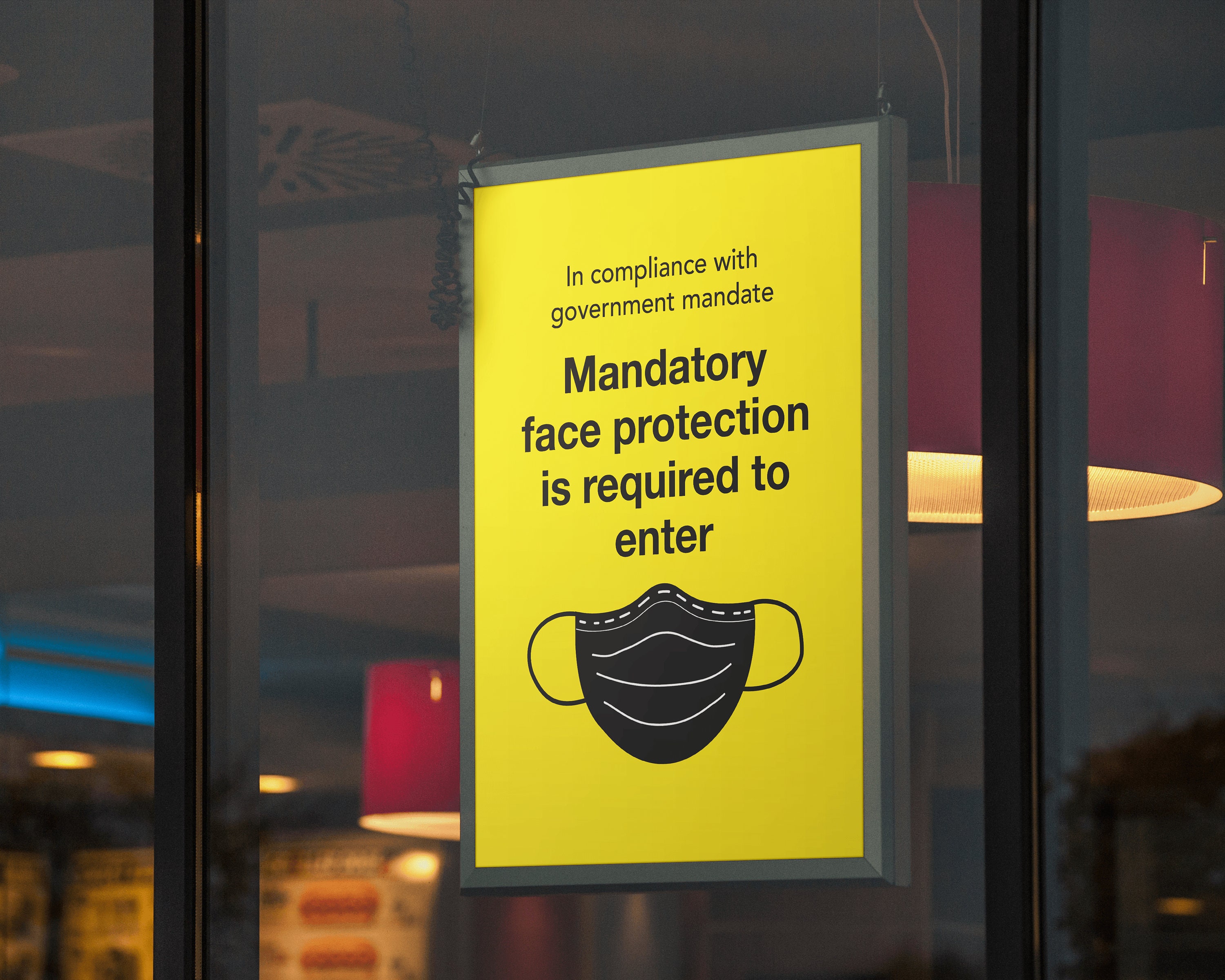 Mask sign Mandatory face mask poster 8 Designs Included In Etsy