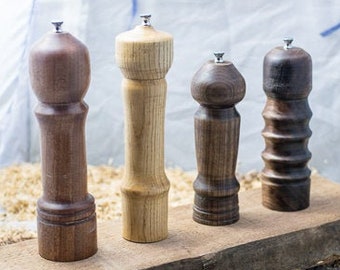 Wood Pepper Mill, Hand-Turned One-of-a-Kind