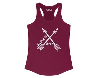 Adventure Sober by Greatest Of All Time Gear Women's Ideal Racerback Tank