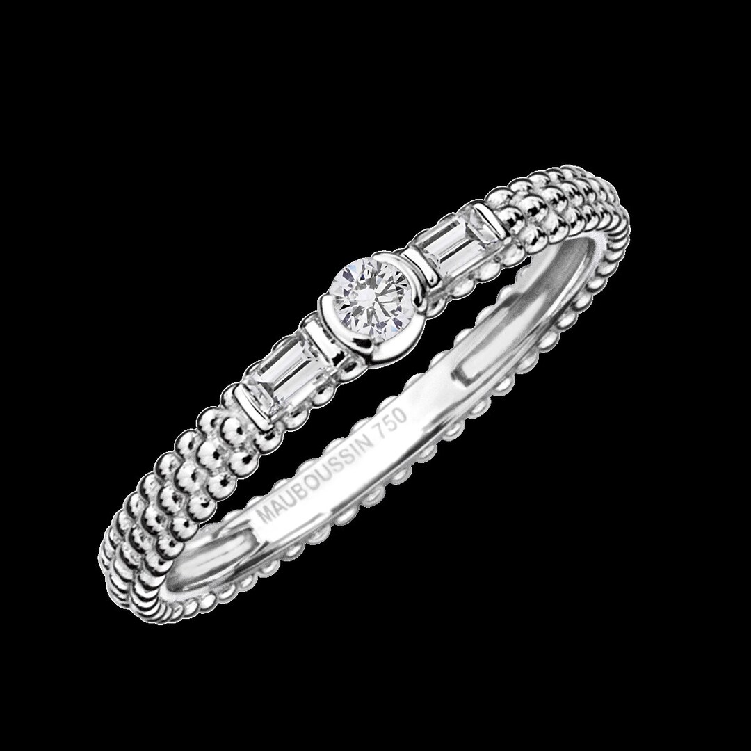 White Gold & Diamonds Mauboussin Ring - Etsy Canada display picture 1