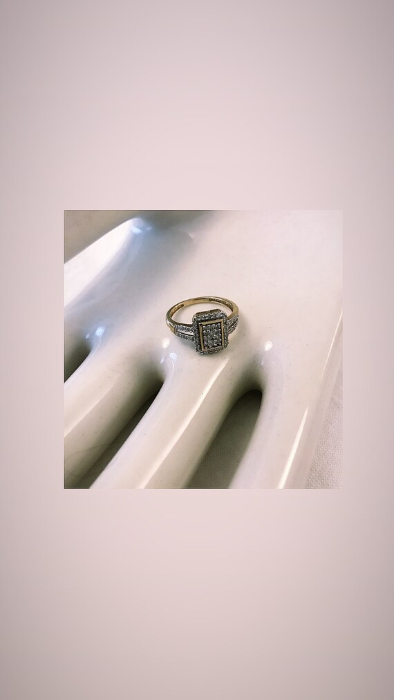 Diamonds cluster split shank ring - image 4