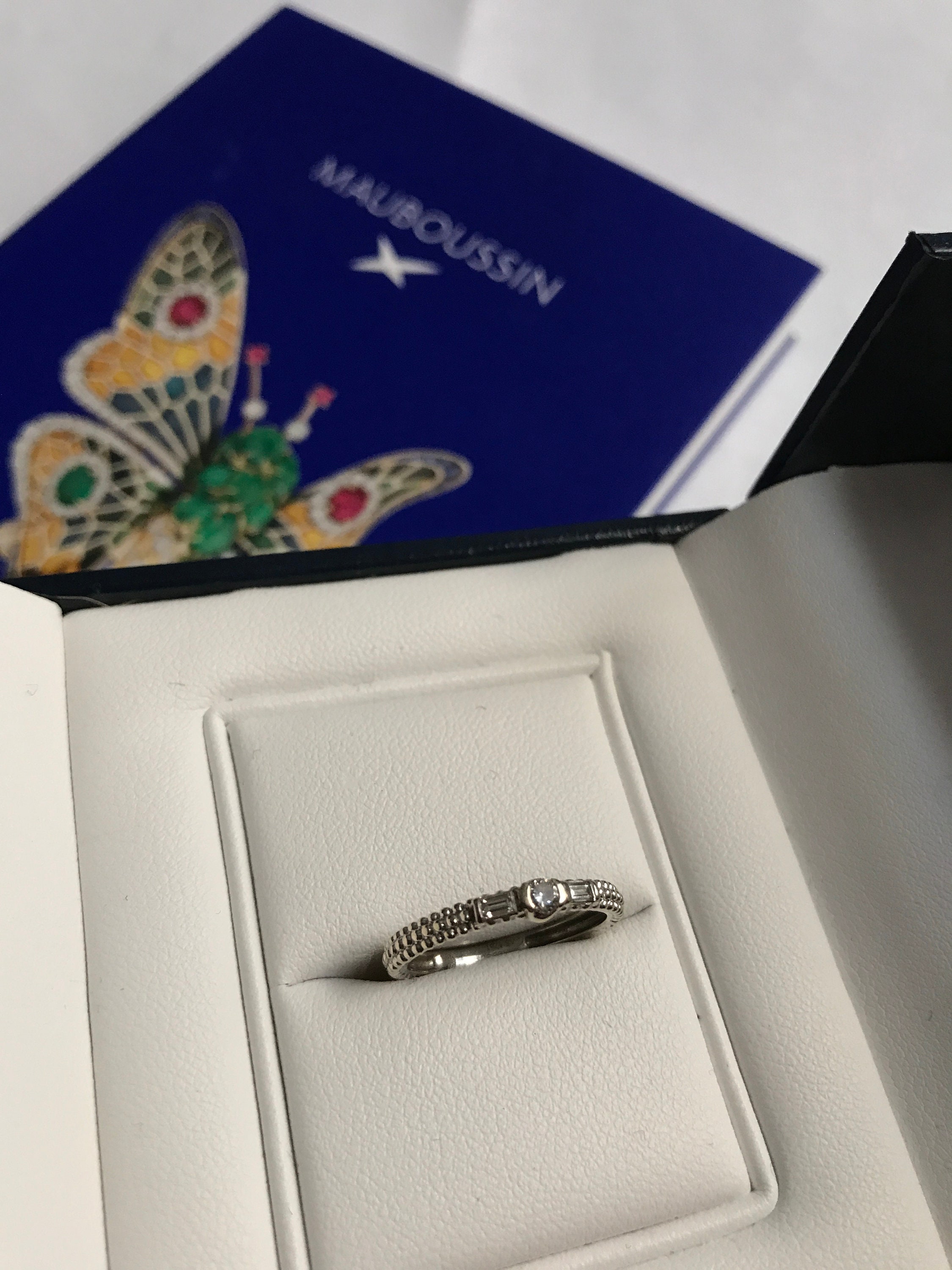 Mauboussin 18K White Gold Diamond Ring #307399M99B 3.05ct Vintage Mauboussin Ring - EDJ main image 3