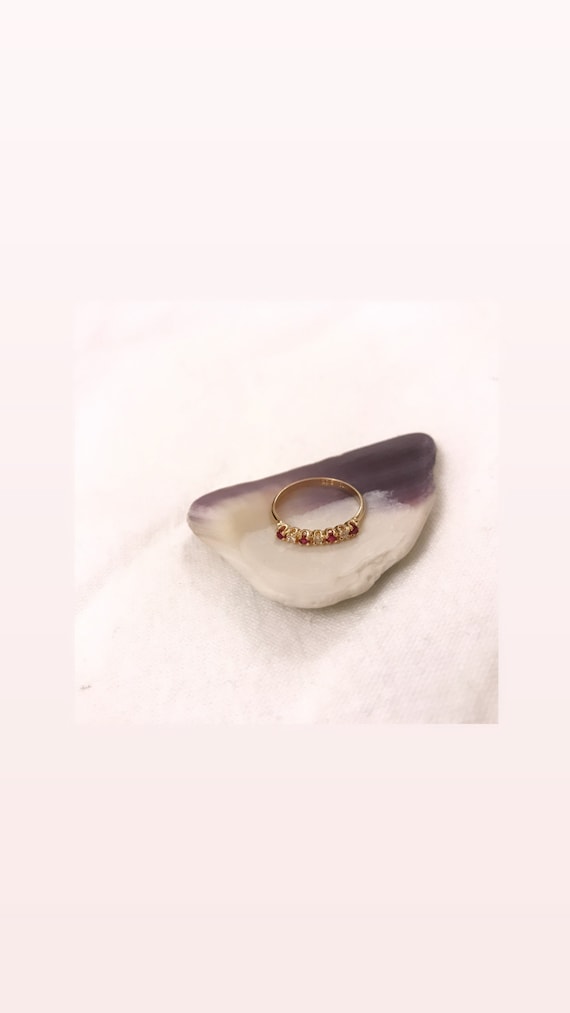 Ruby & diamonds ring - image 2