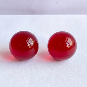 Garnet quartz 1 Pair 12x12 mm Balls shape smooth ball Gemstone, Beads Jewelry Making