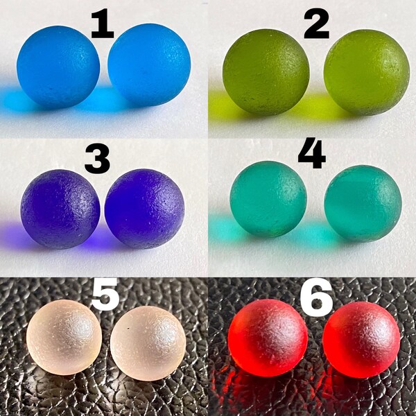 Mix quartz ball 1 Pair 6x6 mm to 15x15 Mm Balls shape sea glass balls Gemstone, Beads Jewelry Making