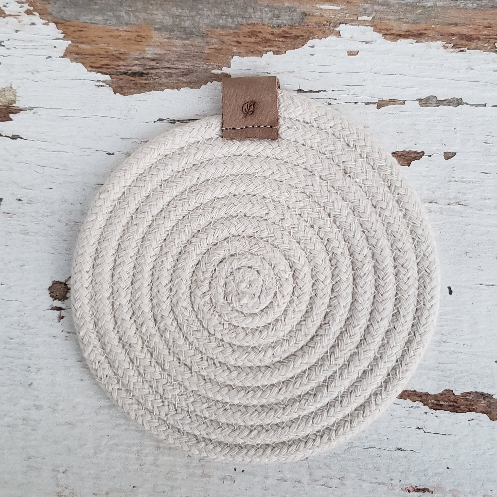 Coiled Clothesline Coasters Natural Coiled Rope Etsy