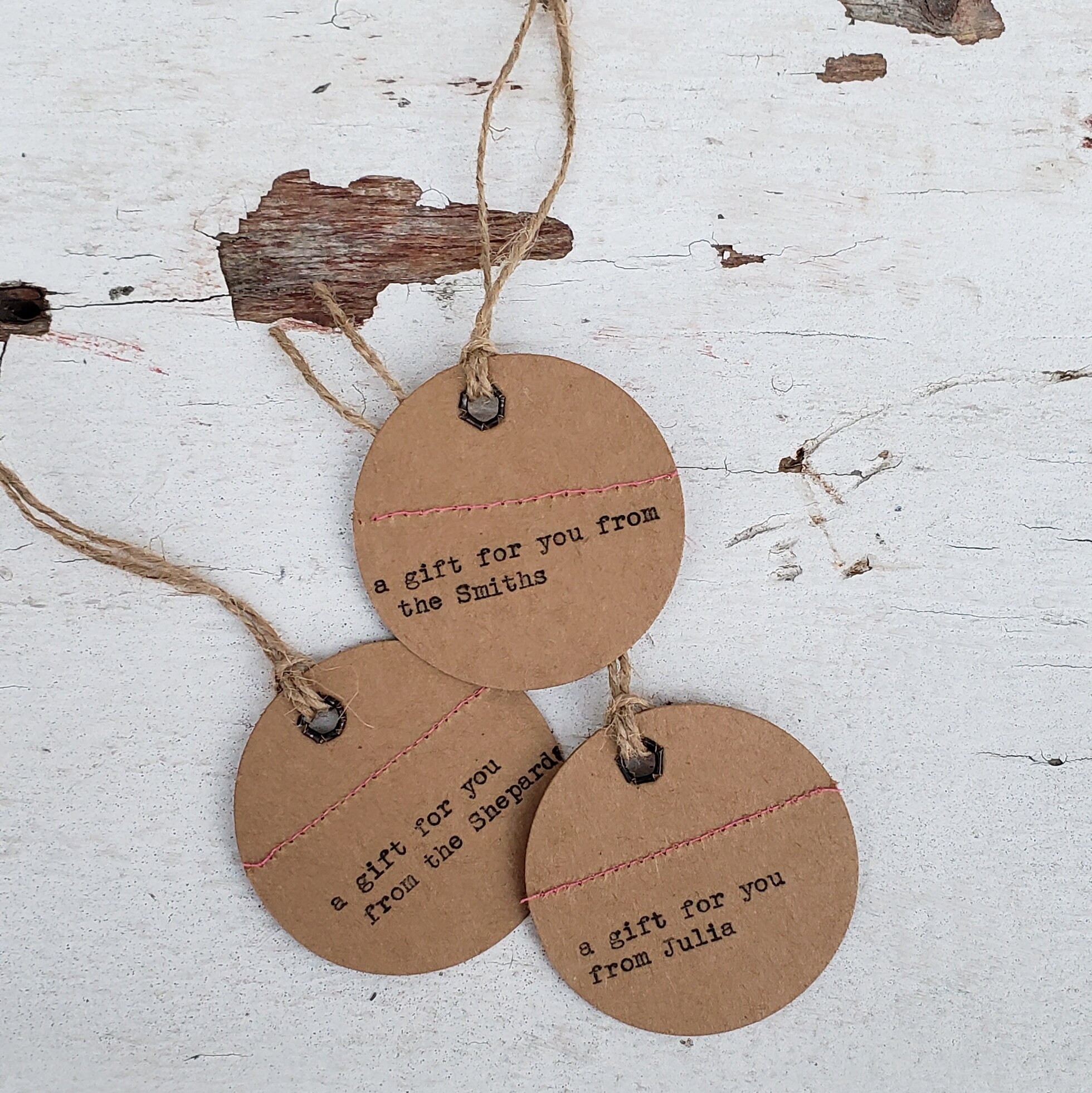 Custom Gift Tags a gift for you Set of Six Gift Tags Etsy