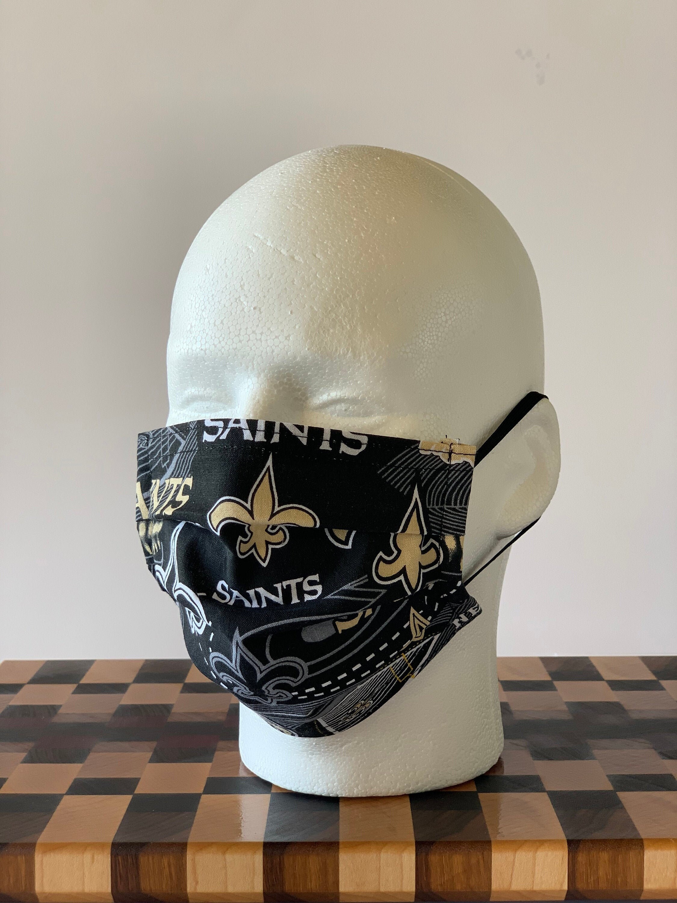 New Orleans Saints Face Mask Handmade Face Mask Protective Etsy