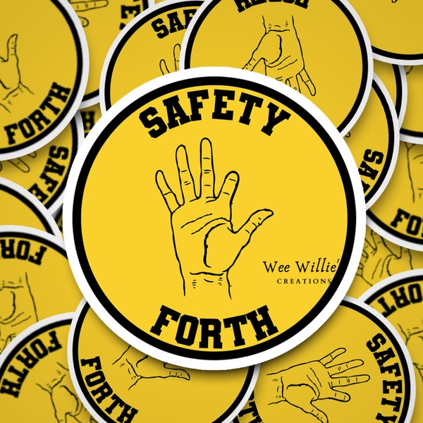 Safety Forth, Safety Humor sticker, Sticker, Zip Tie, Sticker, Hard Hat Sticker, Men's Sticker, Men, Funny, Humor,